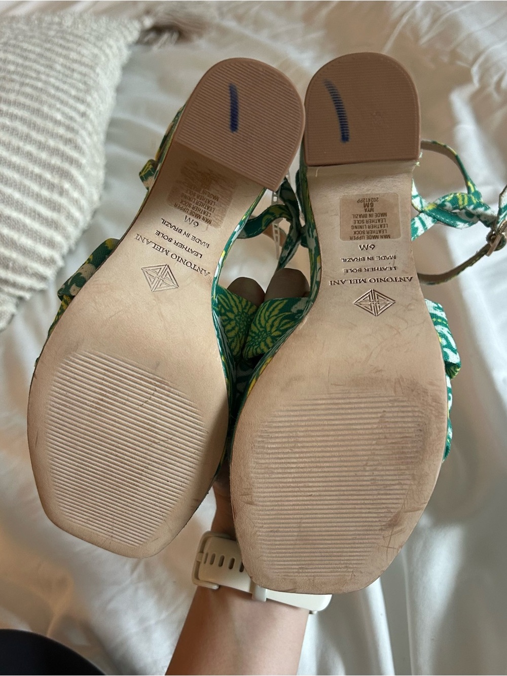 Antonio Melani Mya Royal Palm Print Braided Platform Heels - Picture 10 of 10